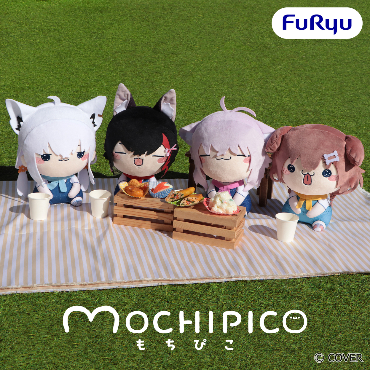 ホロライブプロダクション もちぴこBIGぬいぐるみー猫又おかゆ・戌神ころねー