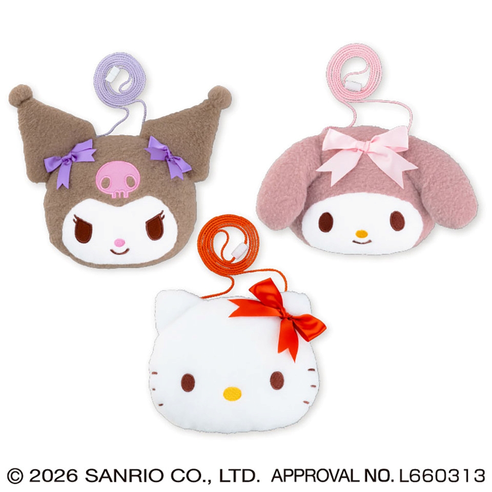 サンリオキャラクターズ ふわふわフェイスポシェット