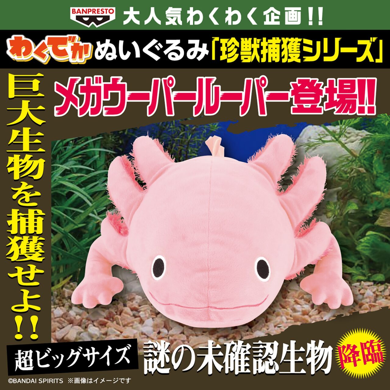 わくでかぬいぐるみ 珍獣捕獲シリーズ～メガウーパールーパー～