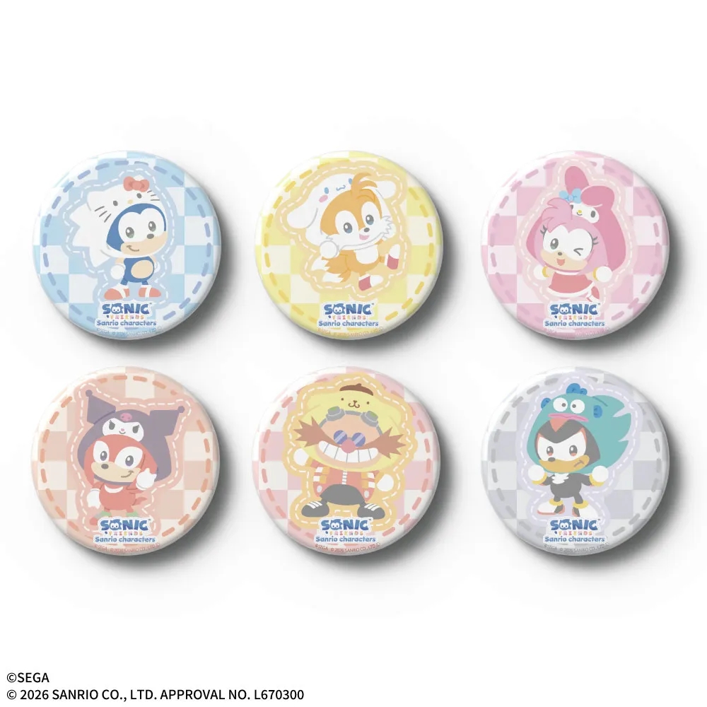 SONIC & FRIENDS×Sanrio characters 缶バッジ