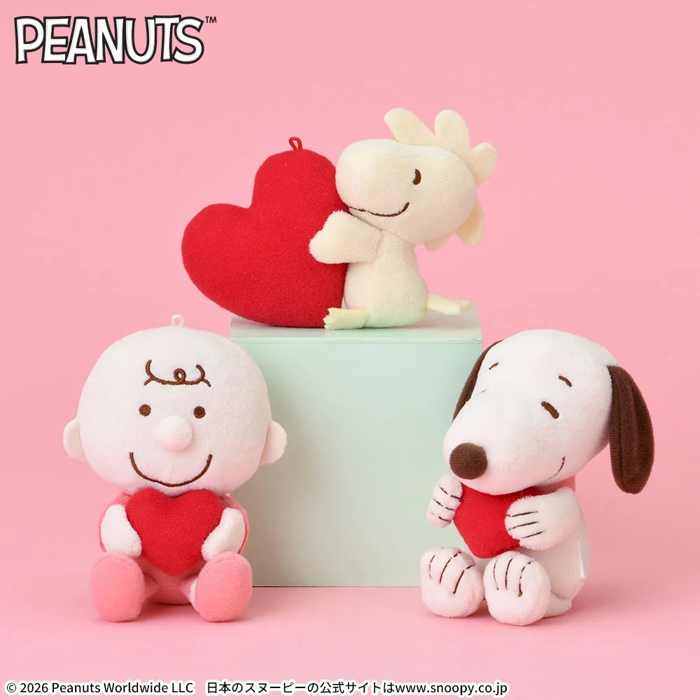 SNOOPY™ マスコット ピンク×ハート