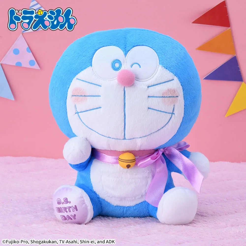 ドラえもん 赤いほっぺ Lぬいぐるみ バースデーVer.
