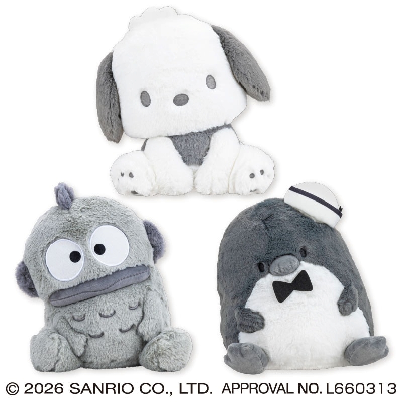サンリオキャラクターズ モノクロおすわりドールBIGタイプ2