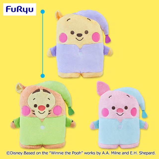 くまのプーさん ハイパーBIG！ならべてどーみぃふれんずぬいぐるみ～パジャマスタイル～