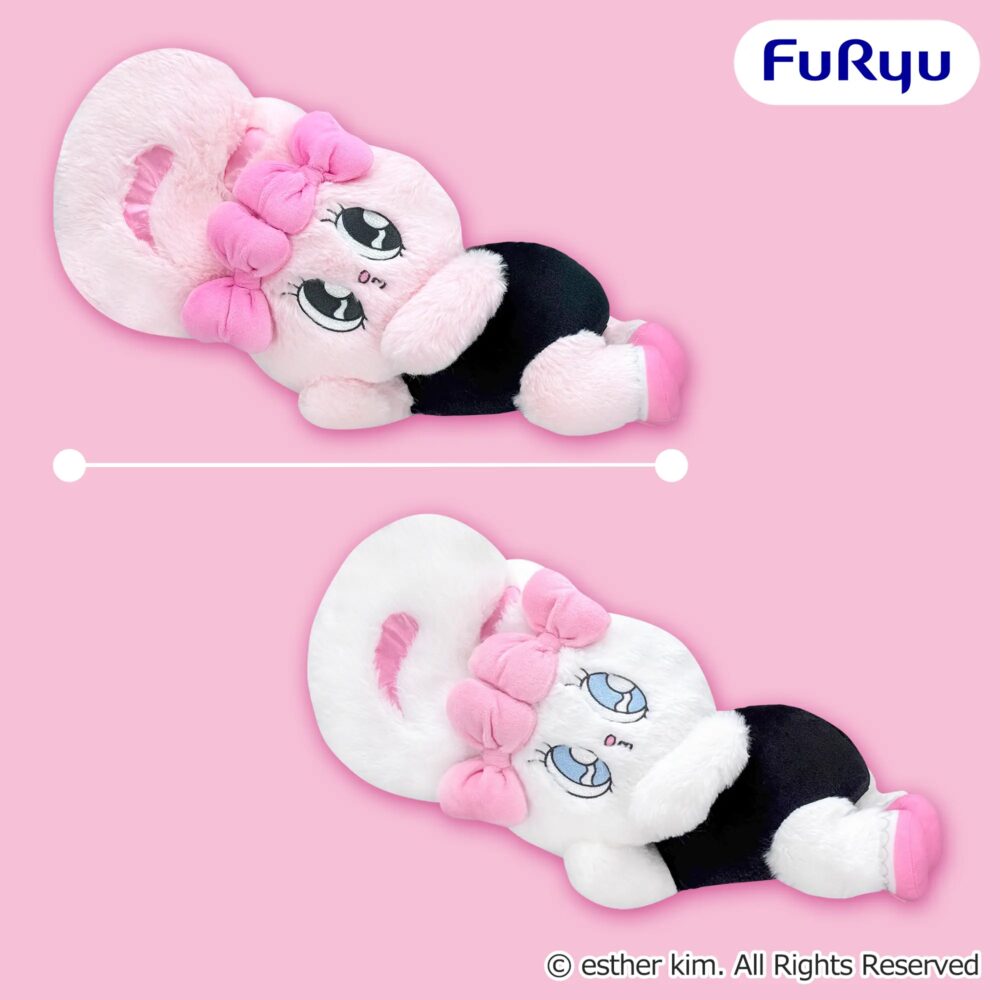 エスターバニー ブラック寝そべりBIGぬいぐるみ