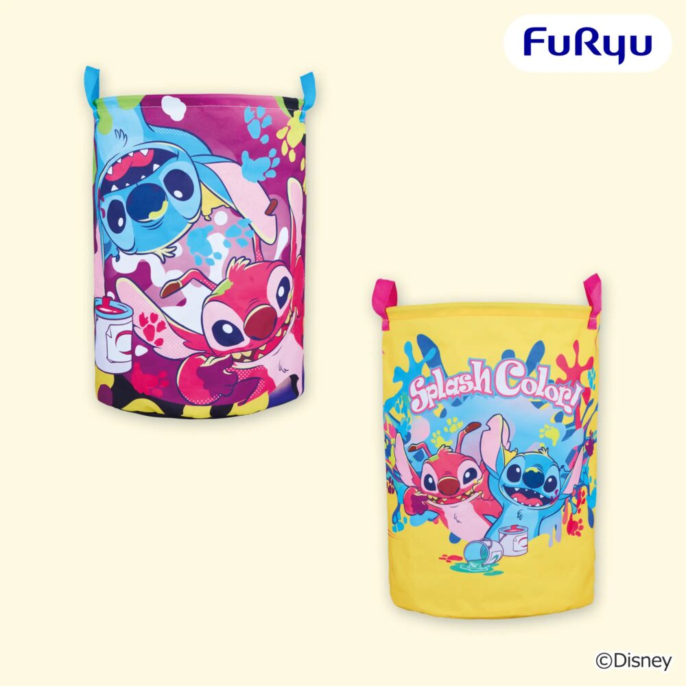 ディズニー スティッチ Splash Color！ 大きなラウンド収納バスケット