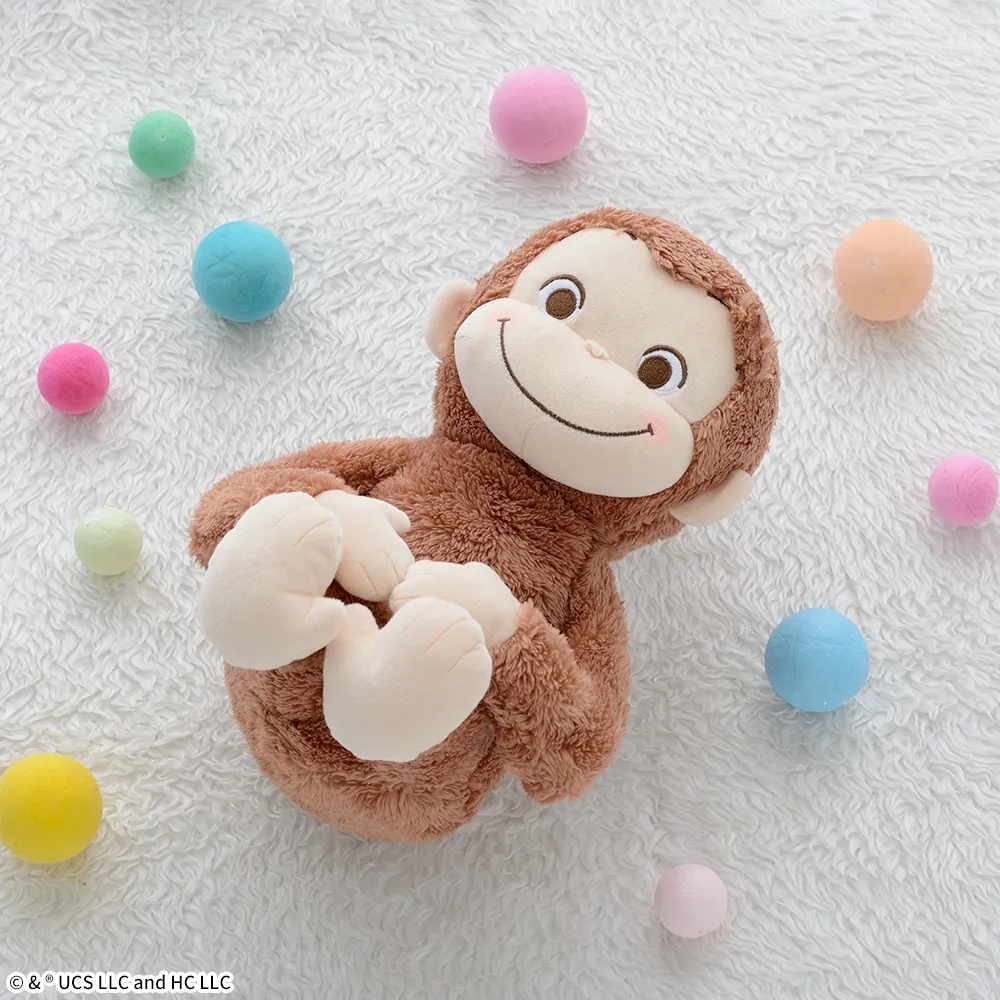 おさるのジョージ 赤いほっぺ Lぬいぐるみ ころりんポーズ