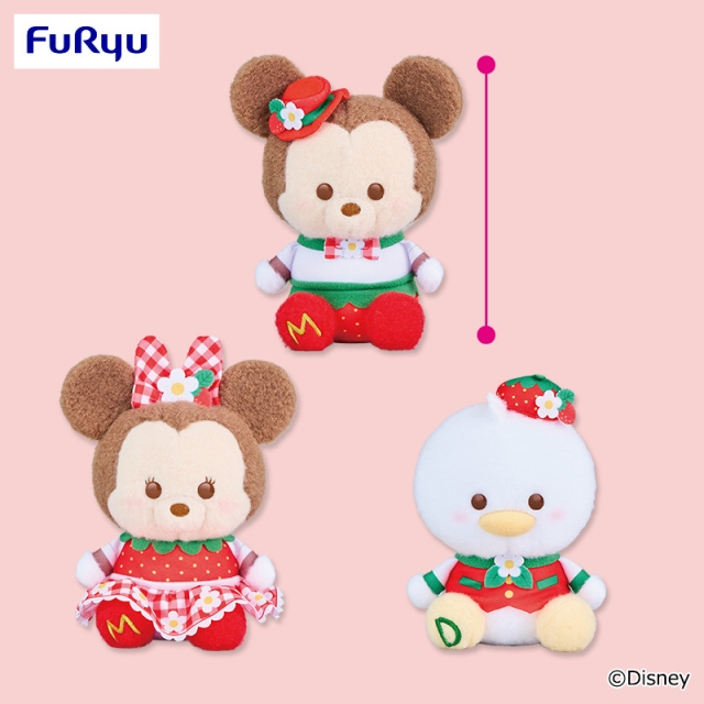 ミッキー＆フレンズ ミルキーボア いちごぬいぐるみ