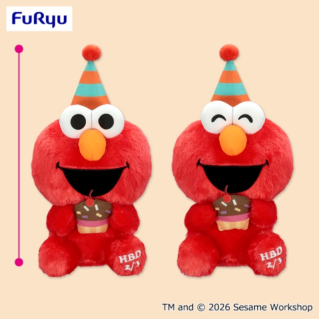 セサミストリート バースデーエルモBIGぬいぐるみ