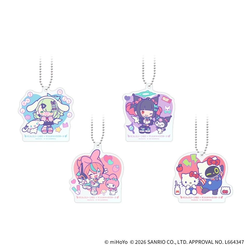 ゼンレスゾーンゼロ×サンリオキャラクターズ デフォルメアクリルボールチェーン~GiGO限定~