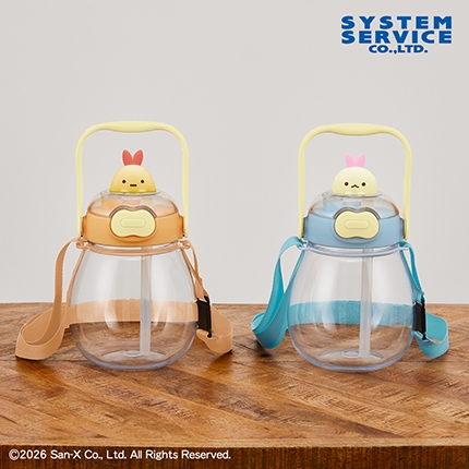 すみっコぐらし 天使なえびてん マスコット付きウォーターボトル