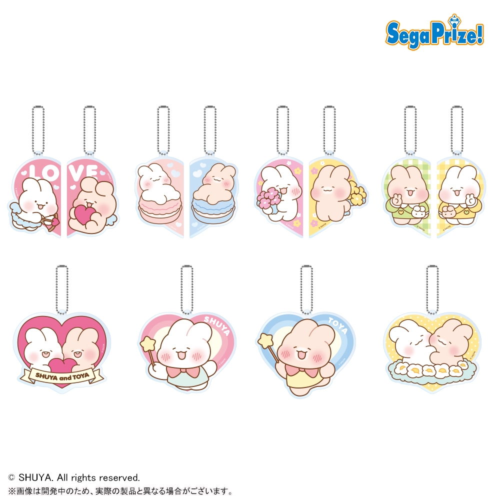 SHUYA ハート型アクリルキーチェーン