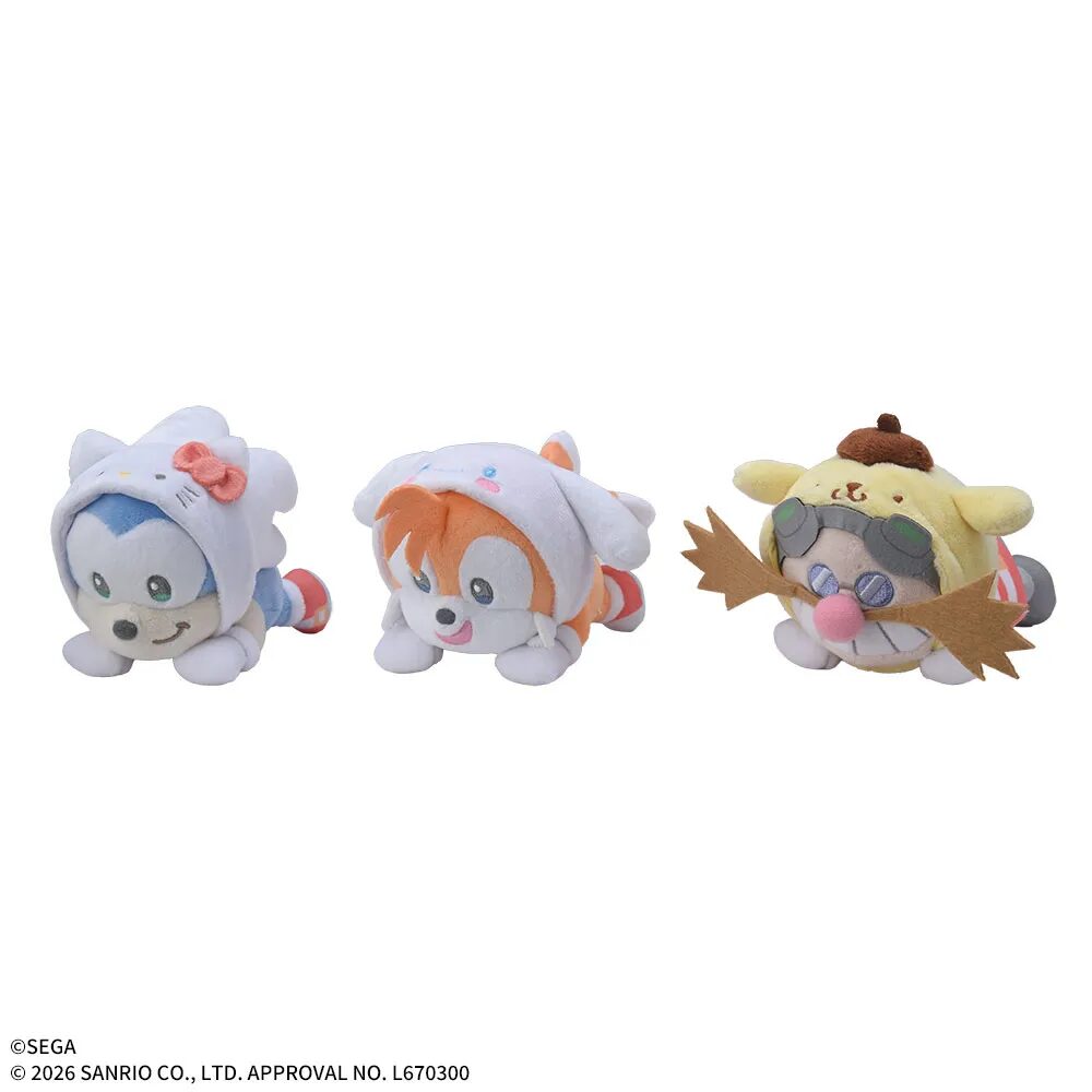SONIC & FRIENDS×Sanrio characters 寝そべり ミニぬいぐるみVol.1