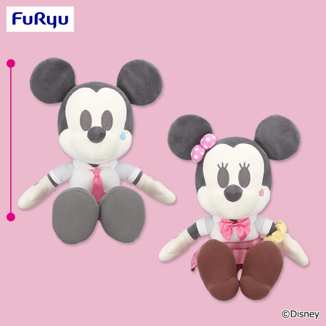 ミッキーマウス＆ミニーマウス デココレ スクール風BIGぬいぐるみ