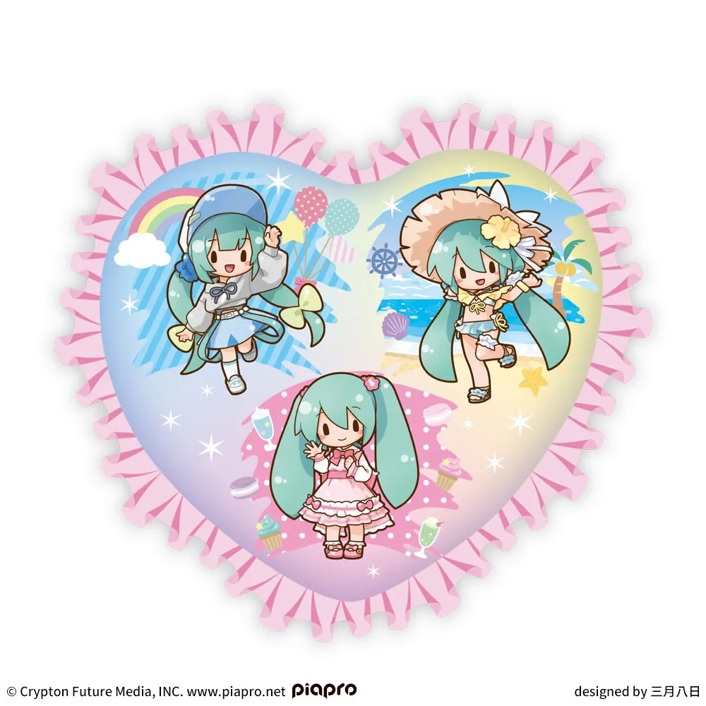 初音ミクシリーズ ふわぷち プラチナムザッカハート型クッション“初音ミク”