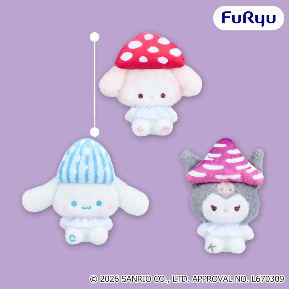 サンリオキャラクターズ ミルキーボア きのこ帽子マスコット