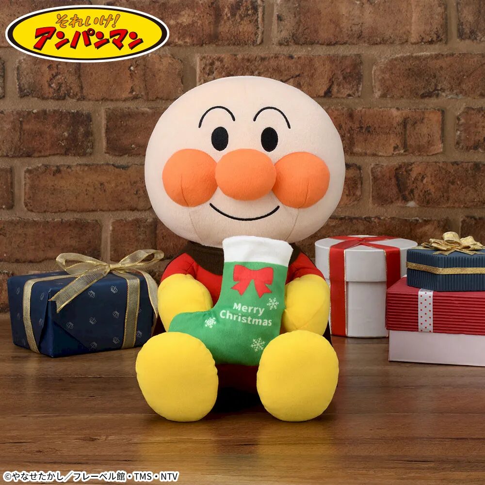 それいけ！アンパンマン クリスマスソックス小物入れぬいぐるみLL