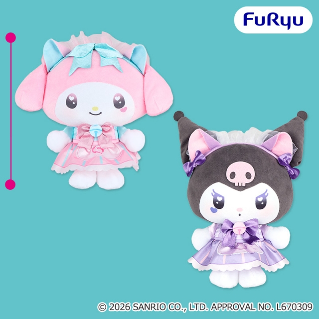 マイメロディ・クロミ ねこみみメイドカフェBIGぬいぐるみ