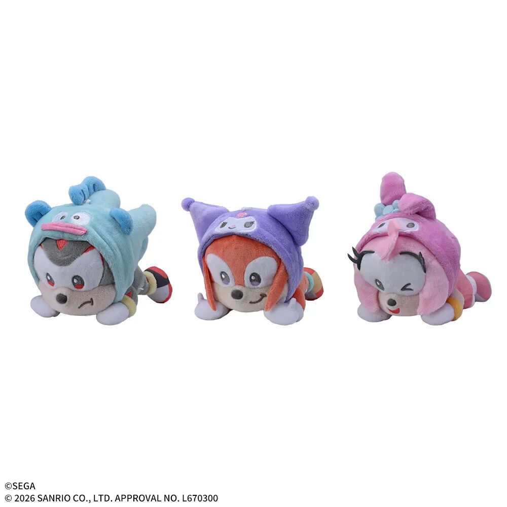 SONIC & FRIENDS×Sanrio characters 寝そべり ミニぬいぐるみVol.2