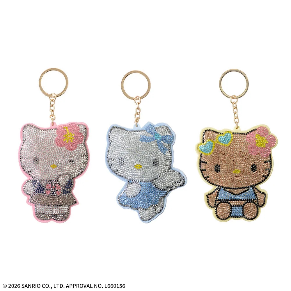 ハローキティ ラインストーンデコキーホルダー