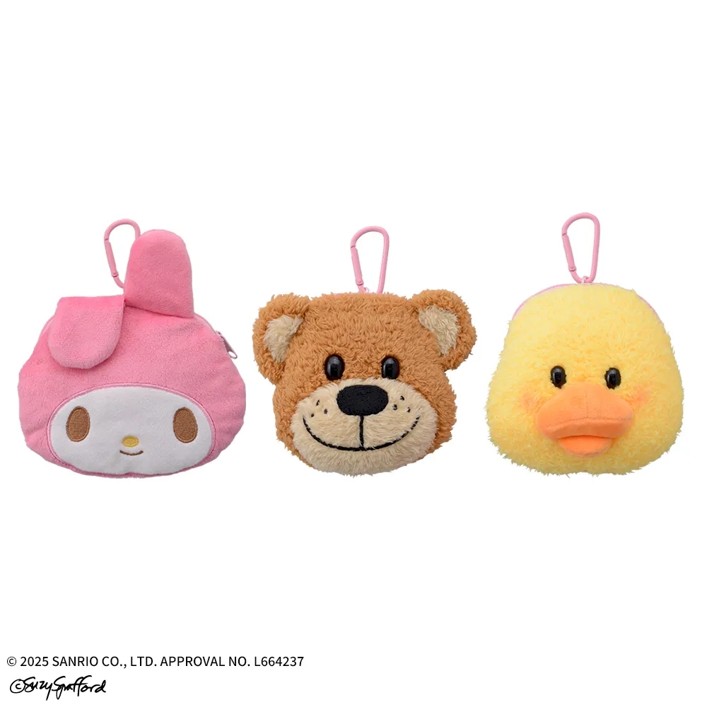 マイメロディ×Suzy's Zoo カラビナ付フェイスポーチ