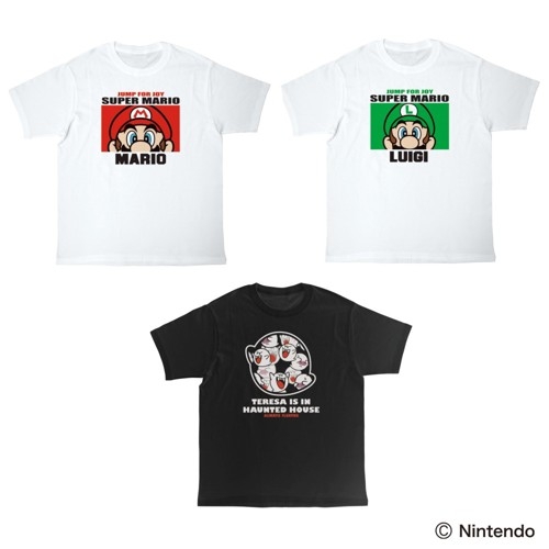 スーパーマリオTシャツ（マリオ・ルイージ・テレサ）