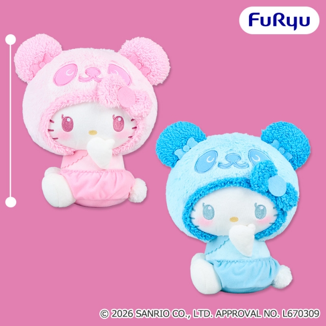 パンダ ハローキティ もこもこベイビーBIGぬいぐるみ