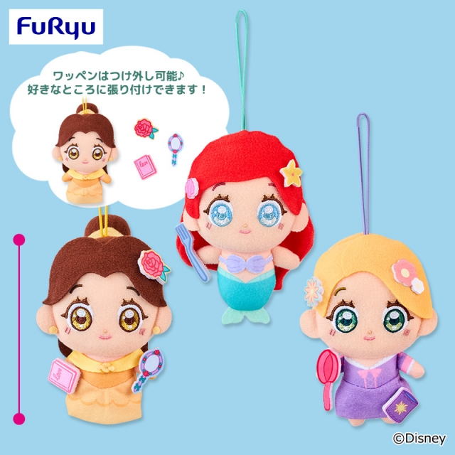 ディズニープリンセス P-PATCH！ マスコット～ベル・ラプンツェル・アリエル～