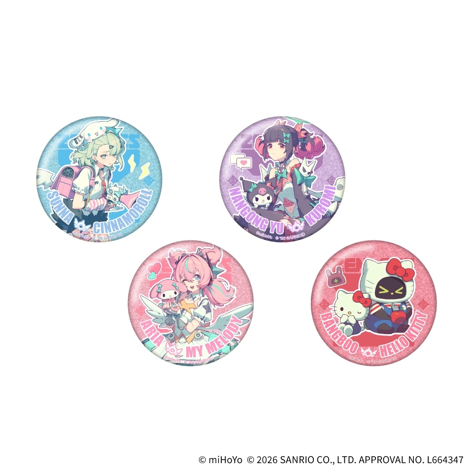 ゼンレスゾーンゼロ×サンリオキャラクターズ 缶バッジ~GiGO限定~