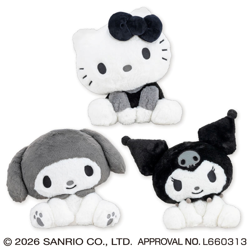 サンリオキャラクターズ モノクロおすわりドールBIGタイプ1
