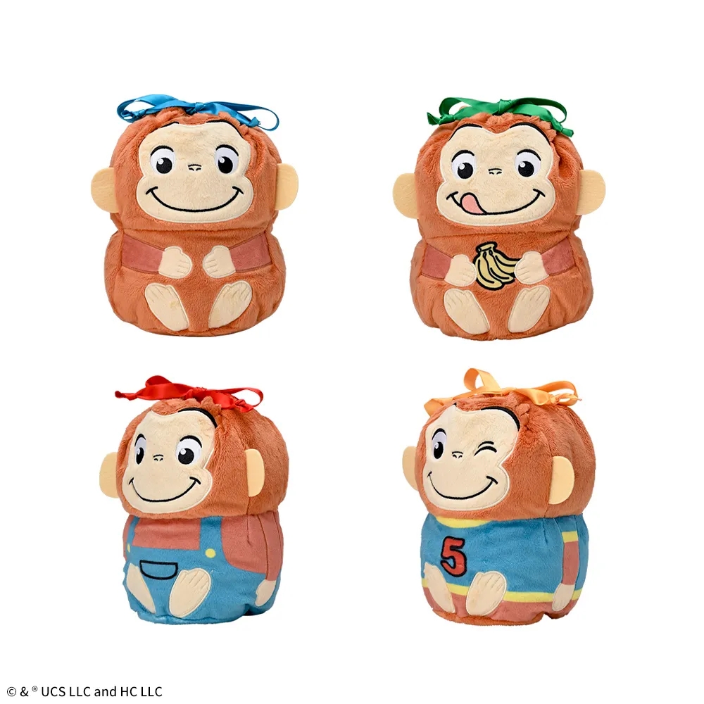 おさるのジョージ ぽってりぬいぐるみ巾着ポーチ