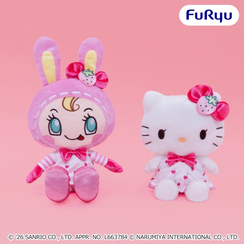 Mezzo Piano×Hello Kitty ホワイトストロベリーBIGぬいぐるみ