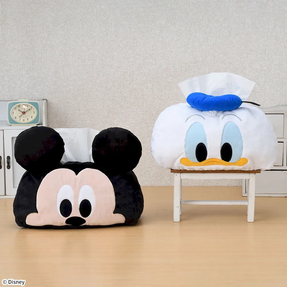 ミッキーマウス&ドナルドダック プラチナムザッカフェイスティッシュボックスカバー