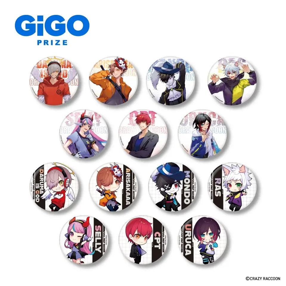 Crazy Raccoon ホログラム缶バッジ